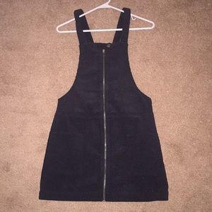 NWOT Black Corduroy Overall Dress